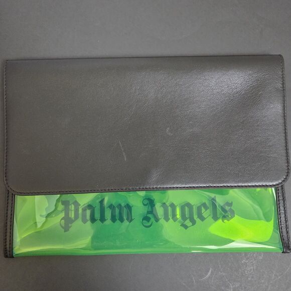 RARE Palm Angels Alien Flap Pouch Green Black 11x8 in MSRP $510 - Picture 8 of 11